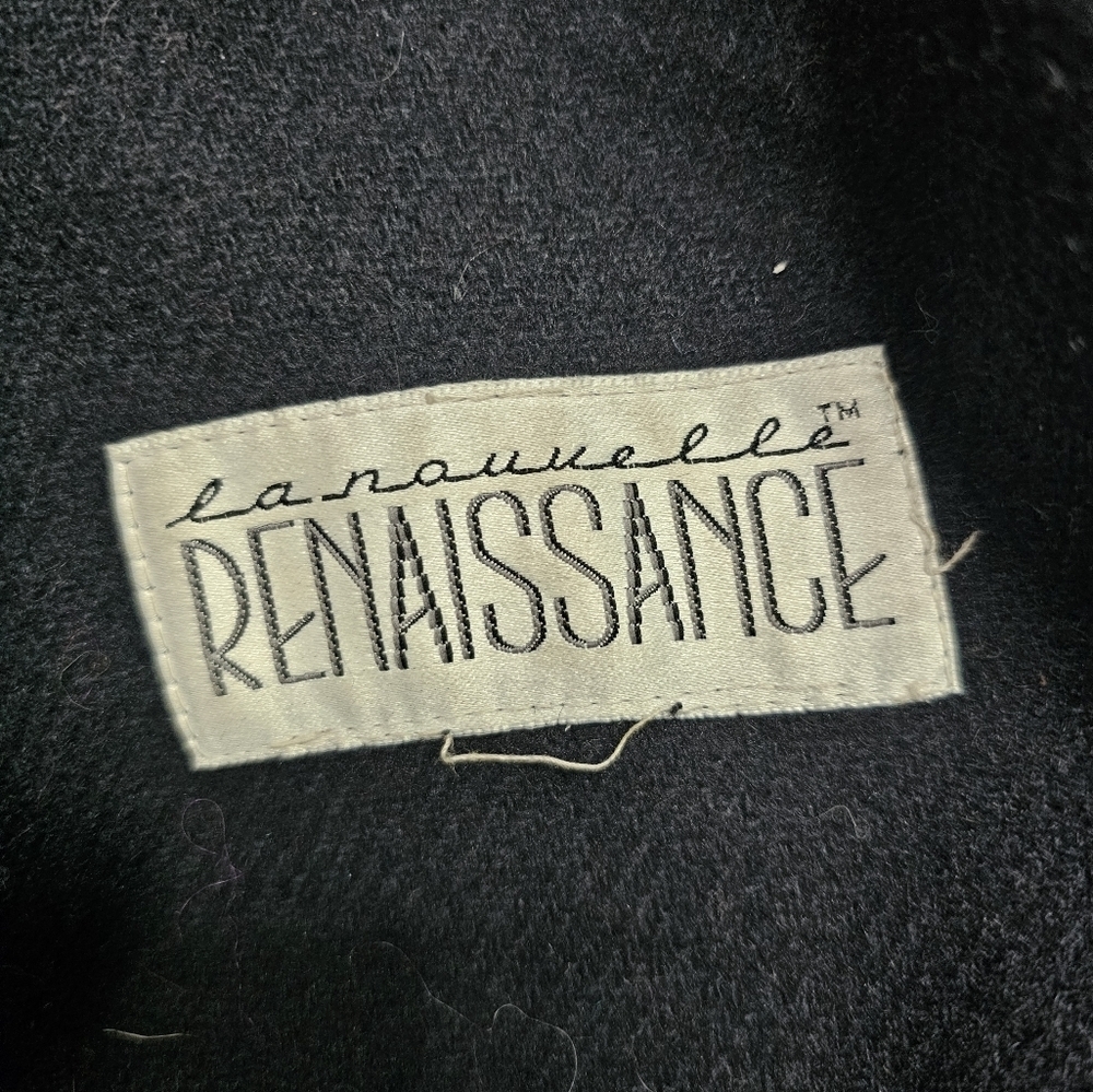 Vintage La Nouvelle Renaissance Playful Oversized Blue Leather Jacket  Large - Picture 13 of 14